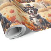 Bouviers des Flandres herfstbladeren Thanksgiving Cadeaupapier (Rol Hoek)