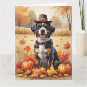 Bouviers des Flandres herfstbladeren Thanksgiving Kaart (Voorkant)