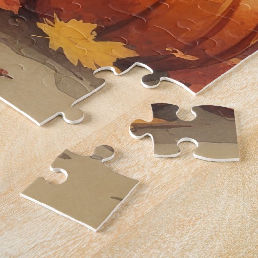 Bouviers des Flandres herfstbladeren Thanksgiving Legpuzzel (Zijkant)