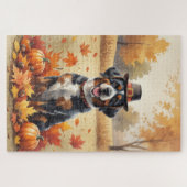 Bouviers des Flandres herfstbladeren Thanksgiving Legpuzzel (Horizontaal)