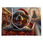 Bouviers des Flandres-hond achtbaan Kerstmis Groot Cadeauzakje (Voorkant)
