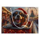 Bouviers des Flandres-hond achtbaan Kerstmis Groot Cadeauzakje (Achterkant)