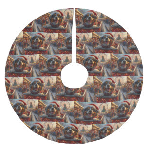 Bouviers des Flandres Hond Achterbaan Kerstmis Kerstboom Rok