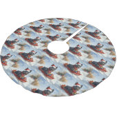 Bouviers des Flandres Hond in Sledge Kerstmis Kerstboom Rok (Gekanteld)