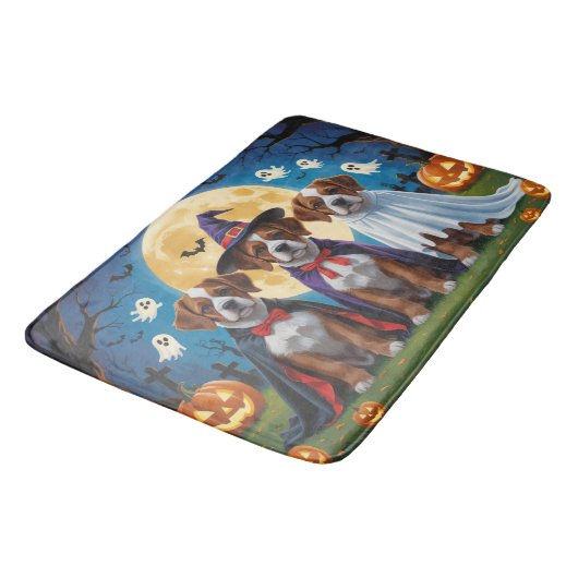 Bouviers des Flandres Honden Pompoen Halloween Gra Badmat (Gekanteld)