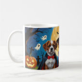 Bouviers des Flandres Honden Pompoen Halloween Gra Koffiemok (Links)
