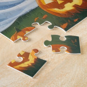 Bouviers des Flandres Honden Pompoen Halloween Gra Legpuzzel (Zijkant)