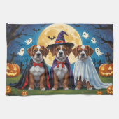 Bouviers des Flandres Honden Pompoen Halloween Gra Theedoek (Horizontaal)
