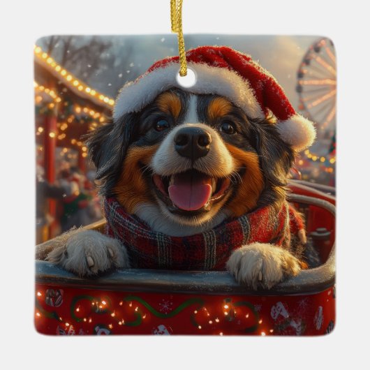 Bouviers des Flandres Hondenroller Onderzetter Ker Keramisch Ornament (Voorkant)