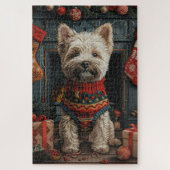 Bouviers des Flandres kerstcadeaus open haard Legpuzzel (Verticaal)