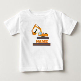 bouw 1 verjaardag - graafmachine-gepersonaliseerd