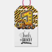 Bouw 1e verjaardag feest cadeaulabel (Voorkant)