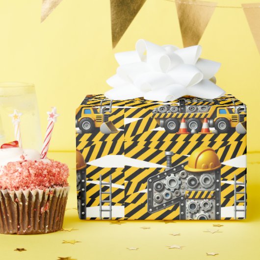 Bouw 1e verjaardag feest cadeaupapier (Verjaardagsfeest)