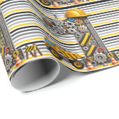 Bouw 1e verjaardag feest cadeaupapier (Rol Hoek)