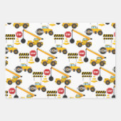 Bouw 1e verjaardag feest inpakpapier vel (Voorkant 3)