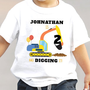 Bouw 2e verjaardag kinder shirts