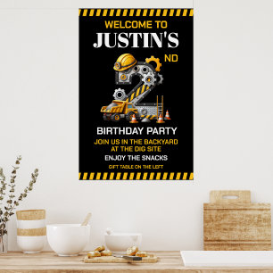 Bouw 2e verjaardagsfeestje poster