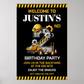 Bouw 2e verjaardagsfeestje poster (Voorkant)