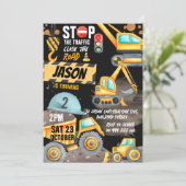 Bouw 2e verjaardagsfeestje stortplaats vrachtwagen kaart (Staand voorkant)