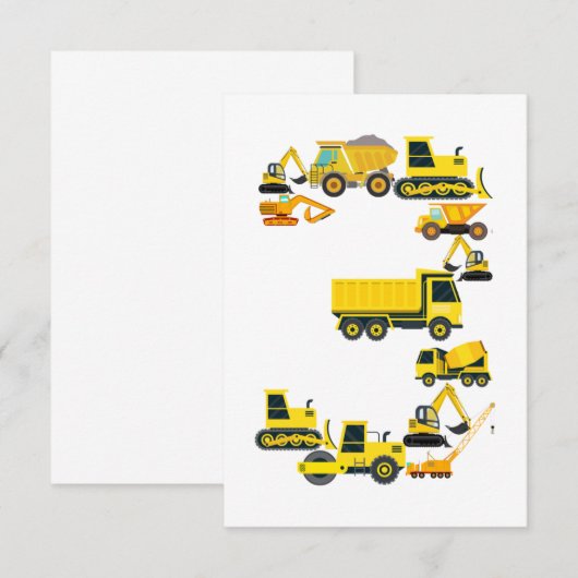 Bouw 3 jaar oud Kind 3e verjaardag (Voorkant / Achterkant)