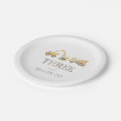 Bouw 3e verjaardagsfeest Borden Papieren Bordje (Gekanteld)