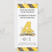 Bouw 4e verjaardagsuitnodiging kaart (Voorkant)