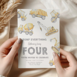 Bouw 4e Vier Verjaardagsfeest Kaart