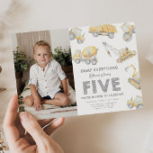 Bouw 5e 5 verjaardagsfeest kaart