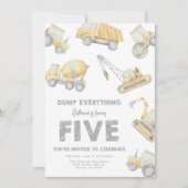 Bouw 5e 5 verjaardagsfeest kaart (Voorkant)