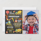 Bouw 5e verjaardag foto kaart (Voorkant)