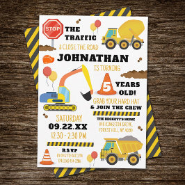 Bouw 5e verjaardag kaart