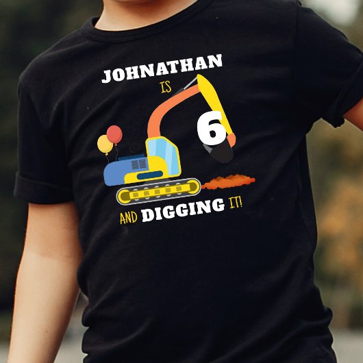Bouw 6e Verjaardag Kinder T-shirt