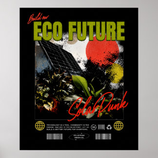 Bouw aan onze eco-toekomst – Solarpunk Zine Poster