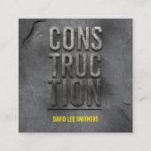 Bouw/aannemer modern vierkante visitekaartje (Voorkant)