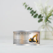 Bouw aarde verplaatsend voertuig | Metaal Visitekaartje (Staand voorkant)