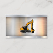 Bouw aarde verplaatsend voertuig | Metaal Visitekaartje (Achterkant)