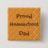 Bouw achtergrond homeschool dad vierkante button 5,1 cm (Voorkant)
