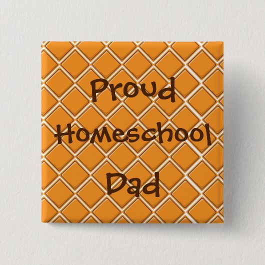 Bouw achtergrond homeschool dad vierkante button 5,1 cm (Voorkant)