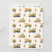 Bouw alles storten 2e verjaardag kaart (Achterkant)