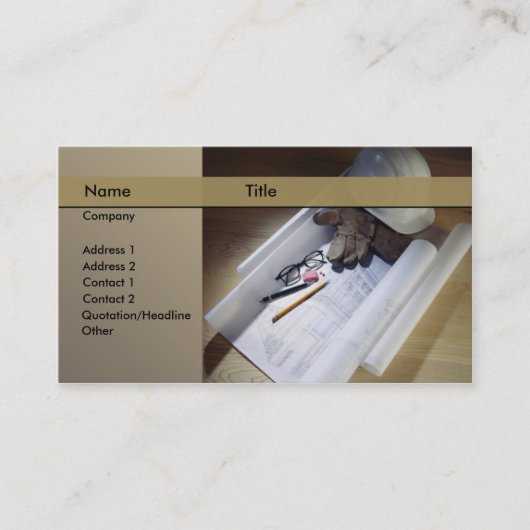 bouw / architect visitekaartje (Voorkant)