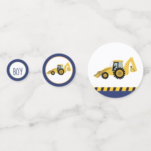 Bouw Baby shower Confetti (Voorkanten)