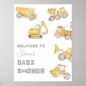 Bouw Baby shower Welkom Poster (Voorkant)