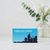 Bouw Bedrijfs Blauwe Kaartkaart Visitekaartje (Staand voorkant)