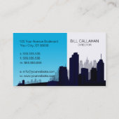 Bouw Bedrijfs Blauwe Kaartkaart Visitekaartje (Achterkant)