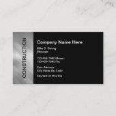 Bouw Bedrijfs Sjabloon Visitekaartje (Voorkant)