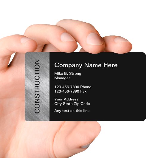 Bouw Bedrijfs Sjabloon Visitekaartje