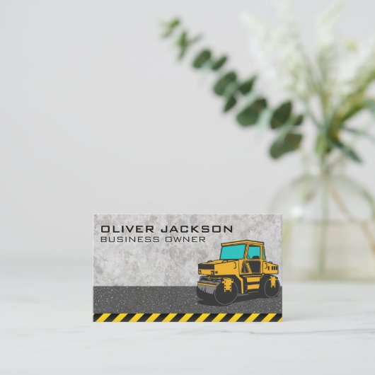 Bouw | Beton | wegwals Visitekaartje (Staand voorkant)