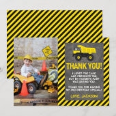 Bouw Birthday - Bedankt voor je kaart met foto (Voorkant / Achterkant)