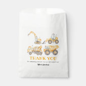 Bouw Birthday Dump Truck Party Hartelijk dank Bedankzakje (Voorkant)