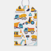 Bouw Birthday Dump Truck Party Hartelijk dank Cadeaulabel (Achterkant)